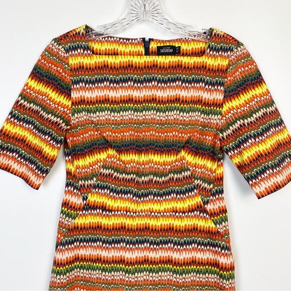 Rare Kate Spade Saturday Striped Shift Dress Size 00 - Picture 4 of 12